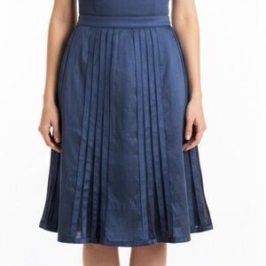 KM Collections by Milla Bell Navy Blue Taffeta Skirt size 8